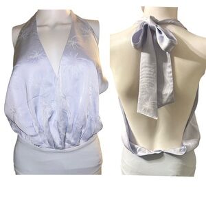 Silvia Tcherassi blue Halter bodysuit